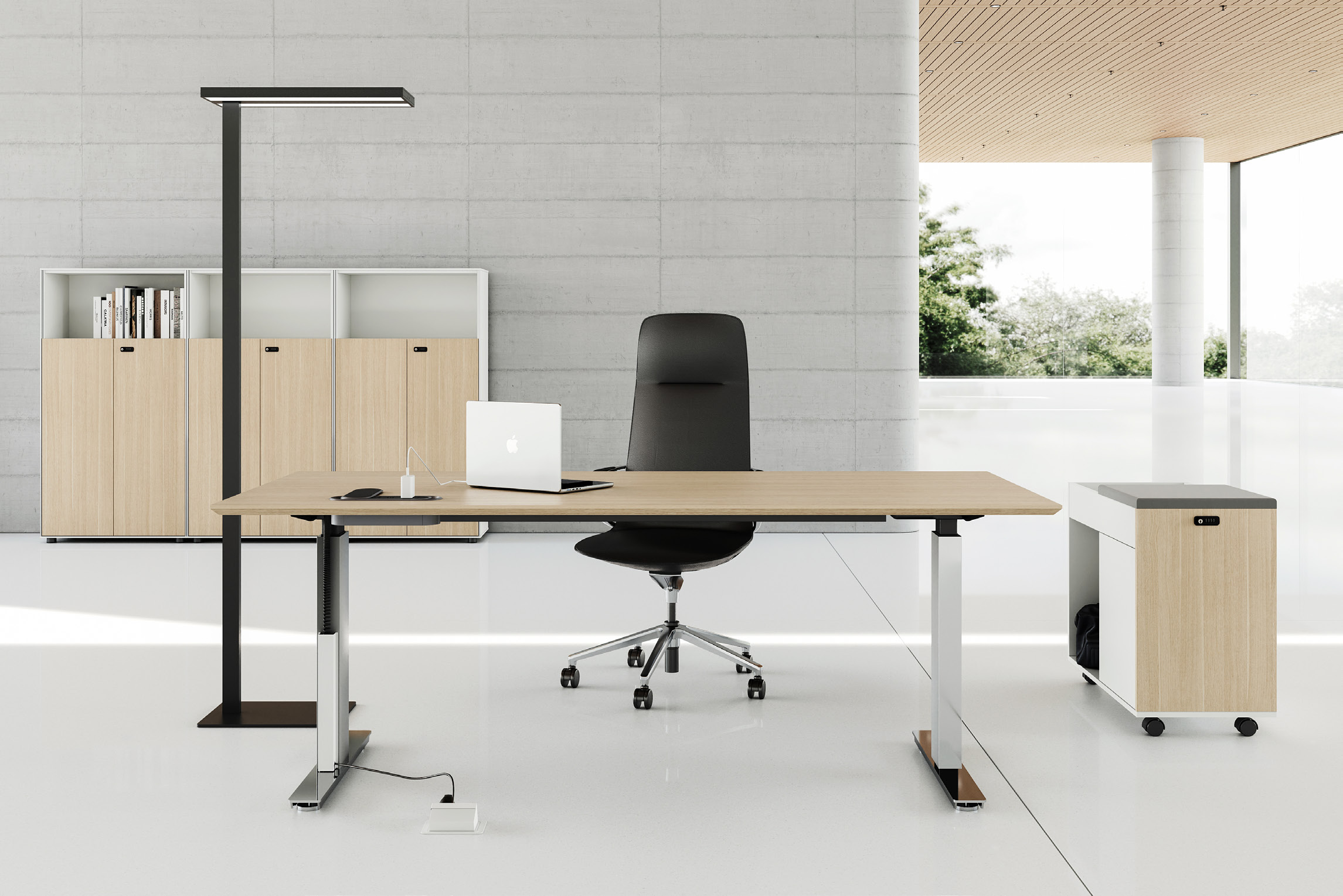 電動(dòng)升降辦公桌班臺(tái)升降會(huì)議桌智能辦公家具